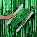Green Foil Curtain Fringe (7 ft X 4 ft). 