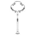 1set 2 3 Tier Cake Plate Stand avy Metal Center Handle Fitting Hardware Rod Shape:Ornate Victoriana Color:Silver  Amount:1 Sets. 