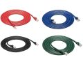 Cat-6 Ethernet Patch Internet Cable - 10 Feet, Black / Red / Blue / Green, 4-Pack. 