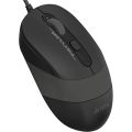 A4Tech Fstyler USB Mouse (FM10s) - Silent Clicks - 1600 dpi - 4 Buttons - Cute - (Black & Grey) - Original with S/N - Wired High Quality - Work and Casual Gaming - PC / M-ac Compatible - FM10 superseded. 