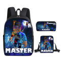 Roblox school bag three-piece set, Roblox game peripherals, primary and secondary school students' backpacks, shoulder bags, pencil cases, to customize. 