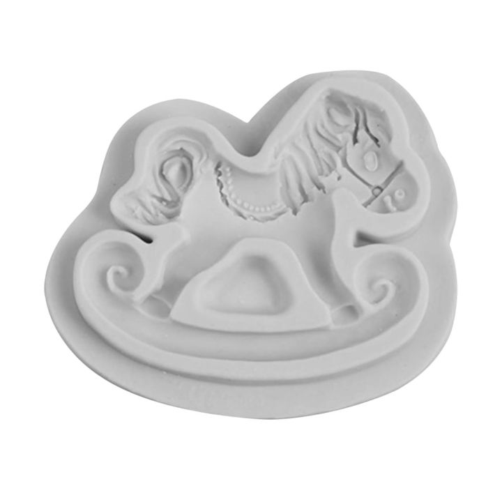 Multiuse Rocking Horse Shape Silicone Mold kids toy horse shape Fondant Silicone Mold for Cakes Decoration, horse Shape Creative Decorative Silicone Craft Mould Tool Baking Tool