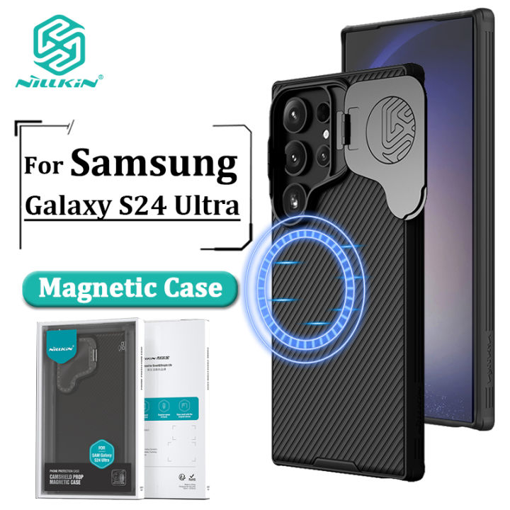 Nillkin CamShield Prop Magnetic Case for Samsung Galaxy S24 Ultra Phone Cases Flip-Style Lens Protective Back Cover
