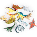 Dinosaur playset, simulation zoo, solid little Tyrannosaurus rex, pterosaur, Canglong, triceratops model, plastic ornaments. 