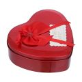 Heart Shaped Valentine's Day Gift Box with I Love You Message, White Teddy Bear, and 3 Red Roses- Gift for Husband, Wife, Girlfriend, Boyfriend - Suitable for Teddy Day, Anniversary. 