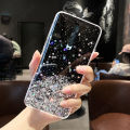 For OPPO Reno2 F Back Cover Luxury Shiny Glitter Gold Foil Space Starry Cases Clear Soft Silicone Bumper Full Protection Mobile Phone Case for Girls Boy. 