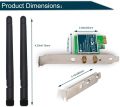 Feb Smart Wireless Dual Band N600 (2.4GHz 300Mbps or 5GHz 300Mbps) PCI Express (PCIe) Wi-Fi Adapter Network Card with 6dBi External Detachable Antenna for Desktop Computers (FS-N600 Basic Edition) ORIGINAL UK ZONE STOCK. 