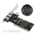 3 Port IEEE 1394 Firewire Card PCI Firewire Adapter IEEE 1394 PCI Controller Card for Desktop PC. 