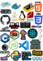 Coding & Programming Sticker for Laptop, Mobile, and Journal – Funny Software Engineer Quotes Decals Pack Of 28 Stickers Each Size 2Inchx2Inch Sticker. 
