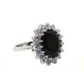 Pure Italian 925 Silver ( Chandi ) Stone Zircon Ladies Ring. 