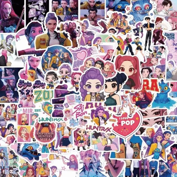 New Derpy Tiger KPop Demon Hunters Stickers Zoey Rumi Mira Graffiti ...