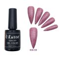 KWEEN Glitter Gel Nail Polish Soak Off UV LED Nail Polish Holographic Sparkle Shiny Pink Diamond Gel Polish for Manicure. 