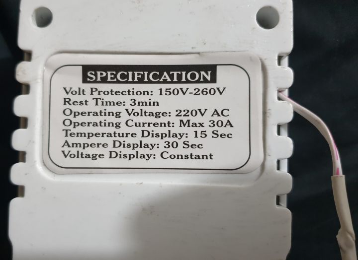 Muhafiz%20Switch%20for%20AC%2030Amp%20(%20Original)%20Automatic%20Digital%20Air%20Condition%20Power%20Protector.%20Over%20&%20Low%20Voltage%20Protection%20-%20Image%204