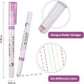 Designer Linear Roller Curve Highlighter Pens Set (Pack of 6 Pens) Colored Cute Outline Curve Highlighters Pens, Cool Pens For Kids And Adults, Highlighter Pens For Study, Drawing, Office Use, Card-decorating. 