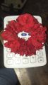 Artificial Flowers Hand Gajra / Bangles / kangan of velvet Fabric Red Colour. 