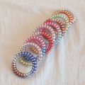 4Pcs/Lot Colorful Telephone Wire Elastic Hair Bands Rope Gum Hair Ring Spiral Rubber Bands For Women Girl Hair Accessories. 