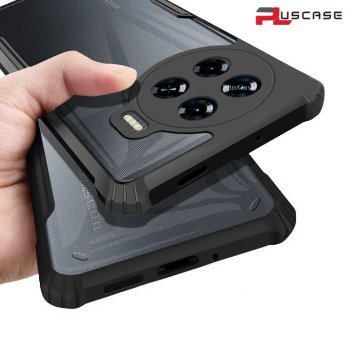 PlusCase for Tecno Spark 20 Pro+ 4G 20 Pro Plus Case Air Cushion Hard Clear Shockproof Back Cover