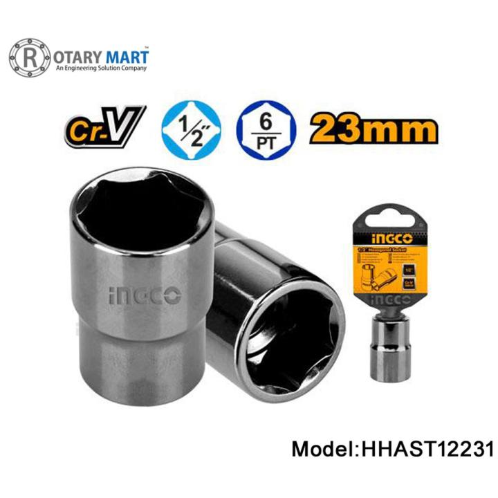 Ingco 1/2" Hexagonal Socket 23mm (HHAST12231)