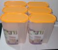6Pcs 1.5kg Transparent Storage Jars Set Plastic Kitchen Portion Storage Boxes, High-Quality Separate Containers. 