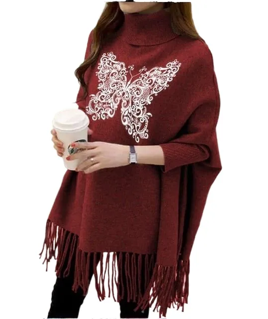 Women's%20Winter!%20Creative%20Butterfly%20Printed%20Fleece%20Poncho%20For%20Women%20Printed%20Poncho%20For%20Girls%20-%20Image%206