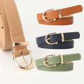 design Women belts Trendy Jean pants accessory Luxury brand PU leather belts Designer belt New style Metal buckle belt for Casual wear Formal occasions Daily outfit Party attire Women's fashion. 