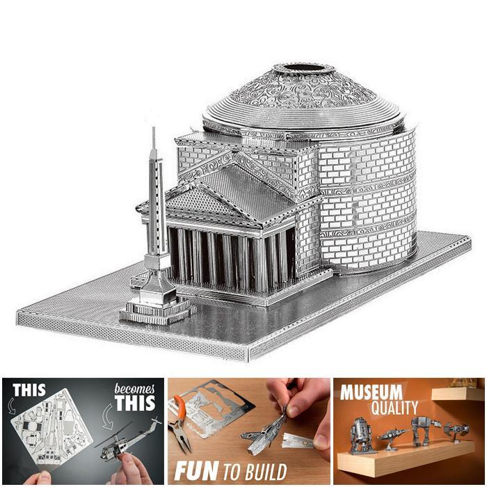 Metal Jigsaw Puzzle Pantheon in Rome - Unassembled Kit