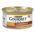 Purina Gourmet Gold Tin Cat Food Duck & Turkey - 85gm. 