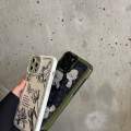 For iPhone 13 INS Luxury Vintage Flowers Pattern Patch Phone Case For iPhone 12 11 Pro 7 8 Plus X XS Max XR Silicone Back Cover. 