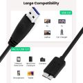 High Speed USB 3.0 Cable A to Micro B for Portable External Hard Drives. 