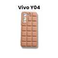 Vivo Y04 4G Cover Soft Matte Silicon Puffer Down Jacket Box Design Camera Protection Phone Case For Vivo Y04 4G. 