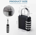 4 Digit Password Combination Lock for Suitcase, Locker, Drawe - Resettable Combination Code Padlock for Total Security. 