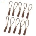 3x10pcs Zipper Pull Cord Zip Puller Fastener Slider Replacement Tan. 