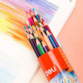 Deli Set of 36 Colored Pencils - Non Toxic - Hexagonal - Brilliant Colors - E37122. 
