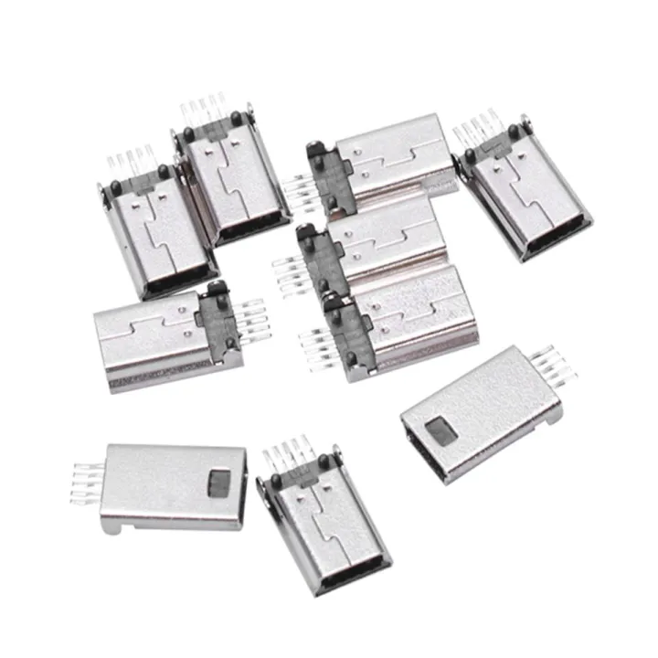 NANLIY 10 pieces Mini USB Type B Male 180 Degree 5 Pin SMD SMT for ...