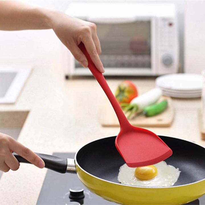 1 Pcs Non-Stick Turner Silicone Spatula