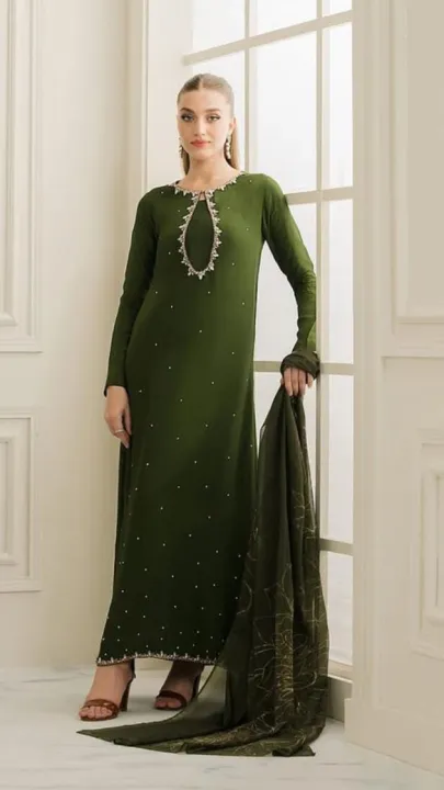 Queens%20Clothing%20Store%20%E2%80%93%203%20pc%20unstitched%20fancy%20dress%20for%20women%20%E2%80%93%20Shamoz%20Silk%20Embroidered%20Shirt%20&%20Trouser%20with%20Organza%20Brush%20Pant%20Work%20Dupatta%20-%20Image%202
