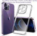 Soft TPU Phone Case for iPhone 15 Pro Max/iPhone 14 Pro Max / iPhone 14 Pro / 13 Pro Max / iPhone 13 Pro  Crystal Clear Camera Protection for iPhone 14 Pro Max Back Cover Transparent   [Clear and Transparent ]. 