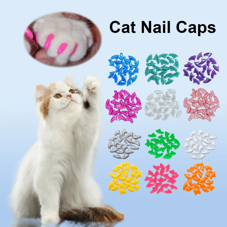 Adhesive Kitten Claw Caps Kitten Nail Clipper 150-Piece Cat Nail