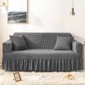 Soft Elastic Bubble Cloth Universal Sofa Cover Breathable Thick Slipcover Protector 3+1+1=5 seater. 