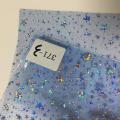Ranbow Star Jelly Clear PVC Fabric Faux Leather Vinyl Film for Sewing Bag Bow Earrings DIY Handemade Material 0.3MM Leatherette. 