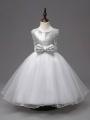 Beautiful silver party wear frocks for baby girl. 