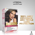 LOreal Paris Excellence Creme - 3.0 Dark Brown Hair Color, Excellence Triple Protection Seals, Replenishes And Conditions Your Hair. 
