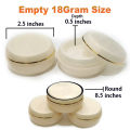Empty Cosmetic Containers Cream Pot Jar Refillable Plastic 18 Gram. 