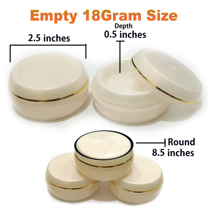 Empty%20Cosmetic%20Containers%20Cream%20Pot%20Jar%20Refillable%20Plastic%2018%20Gram%20-%20Image%203