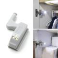 Pack of 4 Universal Cabinet Hinge LED Light Sensor Light with Battery for Cupboard Modern Kitchen Wardrobe Cabinet almirah Closet Automatic undercabinet Mini Hinge Lights Lamp-Warm White. 
