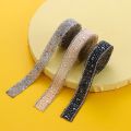 1 Yard Garment Clothing Accessories Wedding Dress Pearl Chain Crystal Banding Applique Hot Fix Rhinestones Trimming. 
