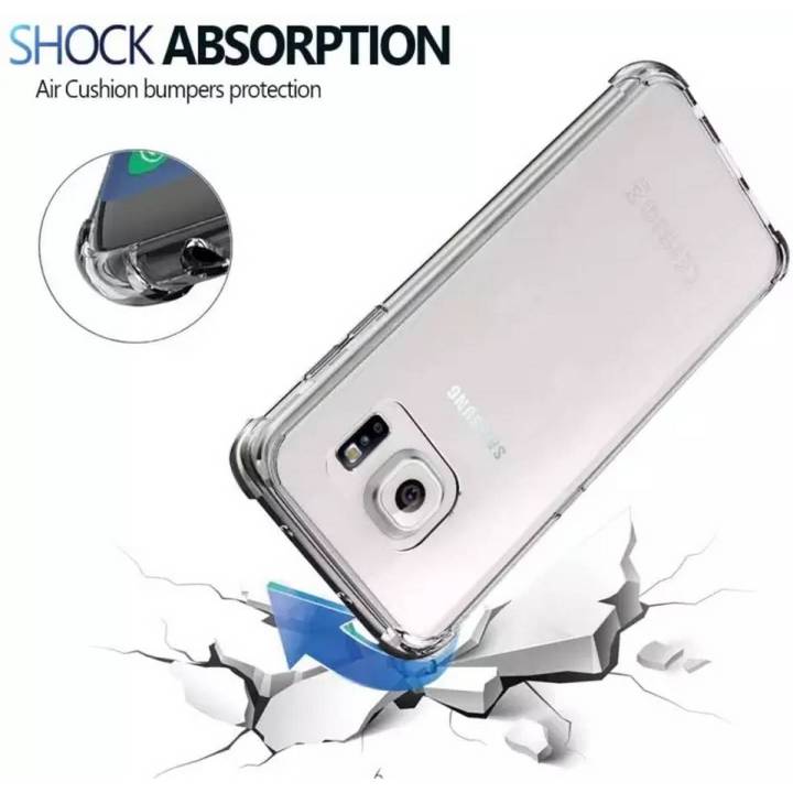 Samsung Galaxy S7 Edge (1.5MM)Anti Shock Corner Bumper Air Bag Soft Transparent Jelly Cover/ TPU 1.5 MM