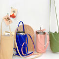 Water Bottle Bag Crossbody Simple Solid Color Cup Protector Portable Jing. 