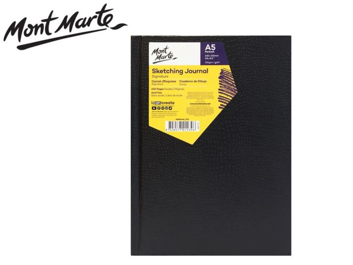 Mont Marte Signature Sketching Journal Croc Finish 150gsm Landscape 100 Page