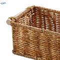 Imitation Rattan Storage Basket Woven Baskets for Coffee Table Bathroom Home. 